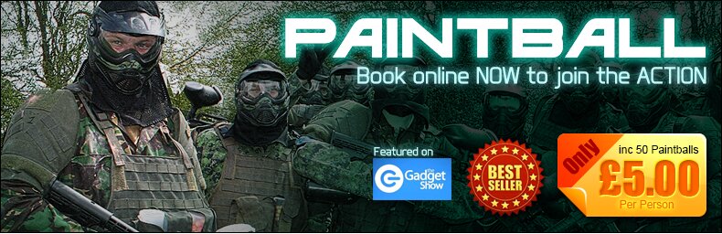 Play Paintball in Northamptonshire Warwickshire for £5.00